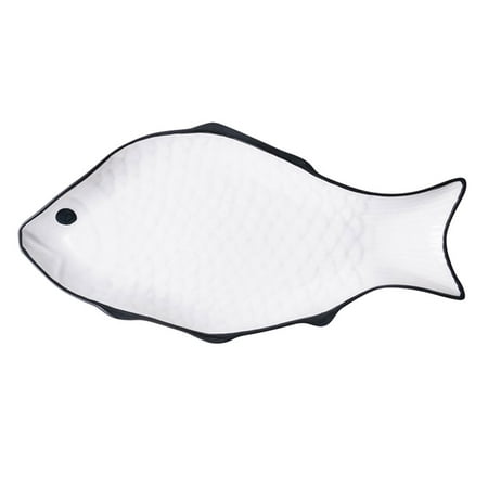 

NUOLUX Serving Plate Ceramic Fish Plates Food Platter Tray Dish Dinner Sushi Platters Shaped Storage Trays Party Appetizer