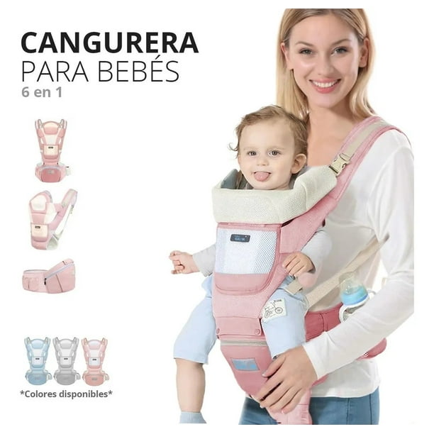 Mochila Porteo Ergonomico Cangurera Bebe Portabebes 4 En 1 Rosa Baby Gaon Ergonomico