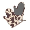 thumbnail image 4 of A Pair Of Heat Insulation And Anti-Perm Gloves 7×11in Thick Anti-Perm Palm With Silicone Piece Lanyard Design Is Easy To Hang Dark Brown Cow Pattern, 4 of 8