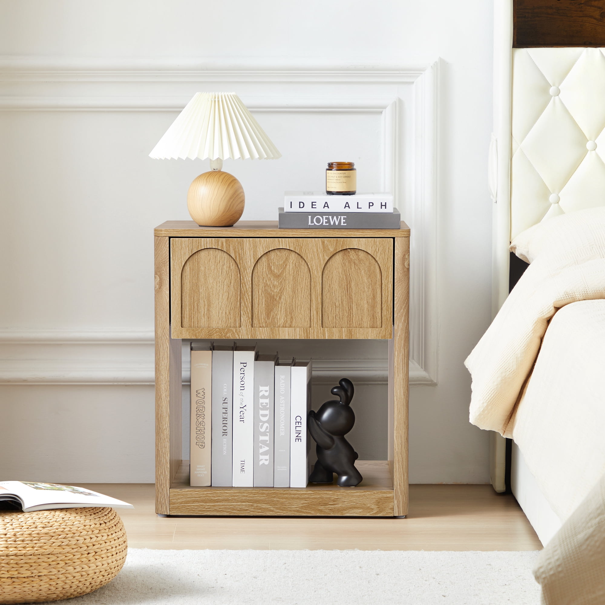 See deals & similar results for YOCWO Walnut Nightstand Set of 2