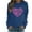 QR1-Blue, variant on VKOYWKM Breast Cancer Survivor T Shirts for Women Breast Cancer Awareness T Shirt Long Sleeve Pink Ribbon Print Shirt Crew Neck Loose Fit Cancer Awareness Tee Tops