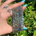 thumbnail image 3 of Labradorite Round Beads Handmade Healing Luck Women Stretch Bracelet Gift 8MM, 3 of 9