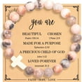 thumbnail image 2 of Top-kevin Cross Beaded Bracelets for Women, Inspirational Natural Heart Religious Bracelets for Women, Birthday Christian Gifts for Women on Thanksgiving Christmas Gifts, 2 of 18
