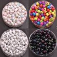 thumbnail image 2 of 50/100Pcs Acrylique Entretoise Perles Breloques Alphabet Lettre Impression 8mm, 2 of 12