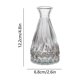 thumbnail image 3 of Jarrón Pequeño de Cristal Transparente para Flores, Ideal Como Centro de Mesa para Decoración Del Hogar, Sala de Estar, Dormitorio U Oficina. Jarrón Pequeño para Arreglos Florales con Textura Ondulad, 3 of 6