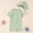 Green, variant on Boys Swimsuit Onepiece Striped Zip Up Color Block Short Sleeve Bathing Suits Toddler Rash Guard Swimwear with Sun Hat
