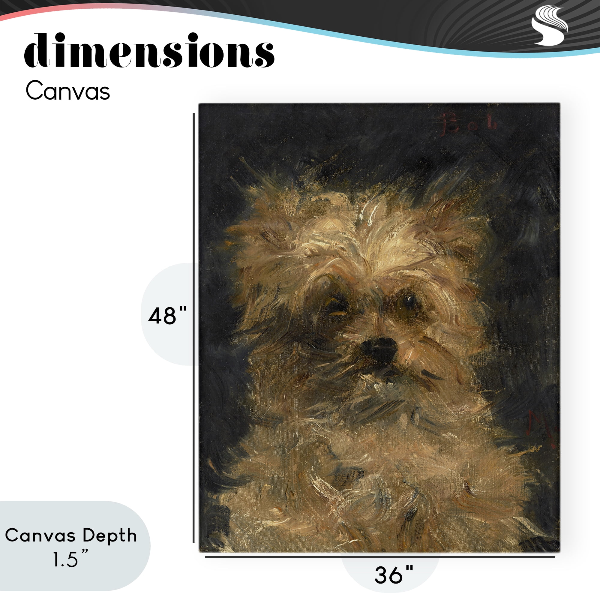 Stupell Industries Edouard Manet Dog Portrait Canvas Wall Art, design by Lil' Rue