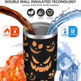 thumbnail image 3 of 30 Oz Tumbler Halloween Emoji Orange Sequins Tumbler with Lid and Straw, Birthday Gift Cup for Friend Women Men Coffee Travel Mug Thanksgiving Day Halloween Christmas Gift Water Bottle, 3 of 7
