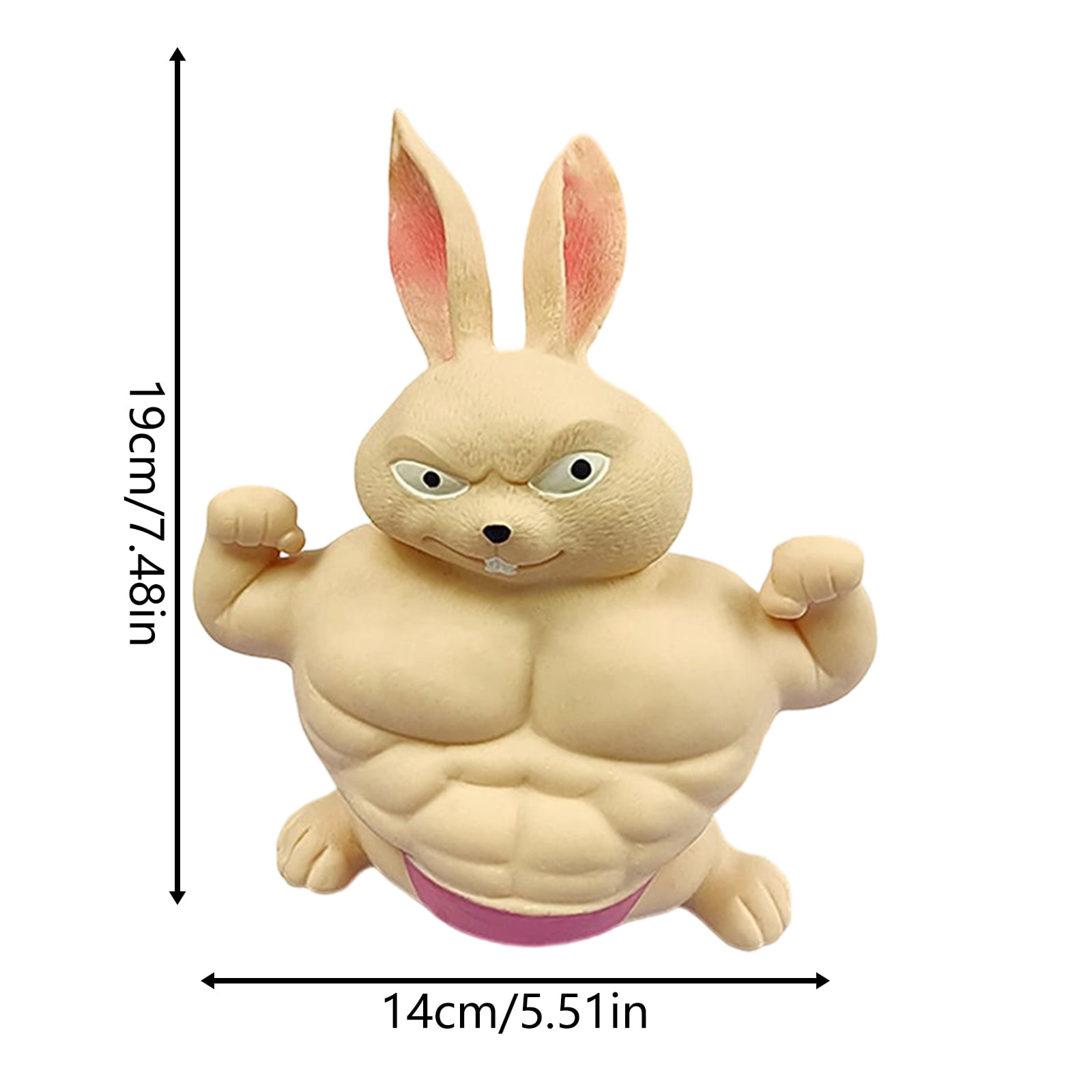 Muscle Rabbit Sand Pull Squishy, Realistic Moldable Bunny Pressure Reliever, Sand Filled Stretchy Fidget for Anxiety Management, Creative Desktop Relief Ornament，Green