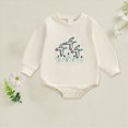 thumbnail image 2 of Gerichy Baby Clothes Bubble Romper Baby Boy Cute Cartoon Embroidery Long Sleeve Sweatshirt Bodysuit Fall Winter Outfit 0-18 Months, 2 of 4