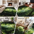 thumbnail image 5 of Large Area Rugs for Living Room Bedroom, Green Forest 6'x9' Rug Washable Carpet Runner Indoor Outdoor, Nature Spring Scenic Woodland Non Slip Floor Mats Rug for Kitchen, Playroom, 5 of 8