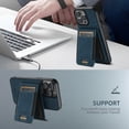 thumbnail image 4 of ELEHOLD Case for iPhone 13 Pro, 2 in 1 Detachable Magnetic Wallet Case with Card Holder & Kickstand,Blue, 4 of 7