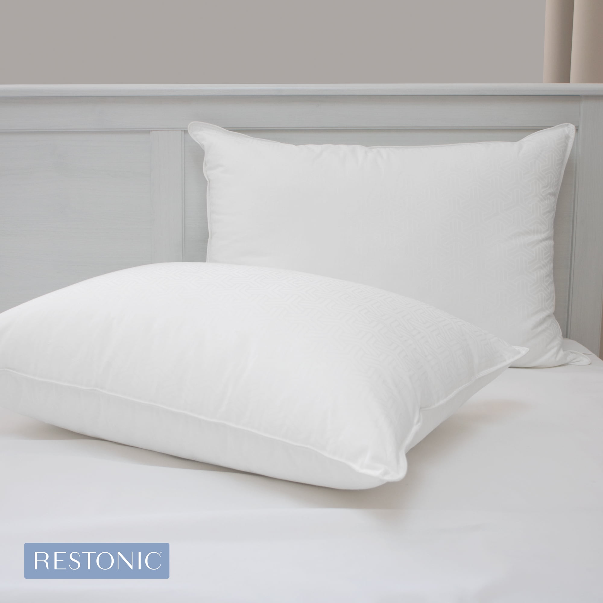Details about   Extra Firm Pillows 200 TC Cotton Polyester Fiber Fill Bed Pillow Set of 2 White 