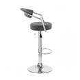 thumbnail image 2 of Zool Tabouret de Bar Contemporain Réglable en Faux Cuir - Réglable Noir Réglable, 2 of 2