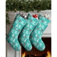 thumbnail image 3 of 3 Pcs Christmas Stockings,Turquoise Christmas Tree Pattern Stockings Christmas,14.8'' Xmas Stockings,Christmas Party Favors,Christmas Party Decorations,Christmas Stockings Personalized, 3 of 5