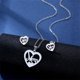 thumbnail image 1 of Luxury NEW Silver Color carnation MAMA Letter earring Necklace Set Love Heart Mom Daughter Figure Jewelry Set Mother's Day Gift Gao Jinjia LED, 1 of 2