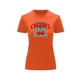 thumbnail image 2 of Playera Blusa De Cerezas Cherries Con Fondo Animal Print Vintage Color Anaranjado Talla Grande Marca Emil SaEs, 2 of 4