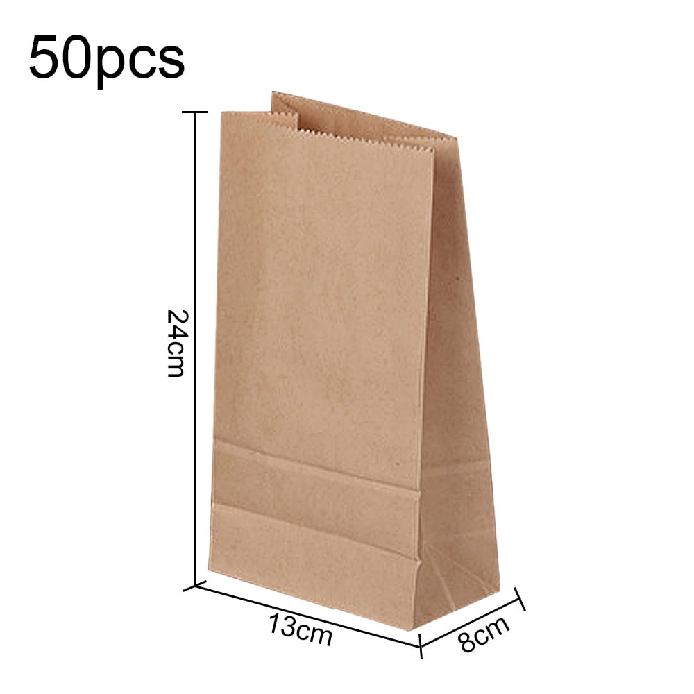 Roofei Grocery/Lunch Bag, Kraft Paper Capacity, Multipurpose Use, Brown  Paper Bags Perfect for Shopping, Storage, Small Trash Cans and More(50  Count) 