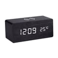 thumbnail image 3 of LED Wooden Alarm Clock with Sound Control Function for Wireless Charging Compatible Phone Charging, 3 of 3