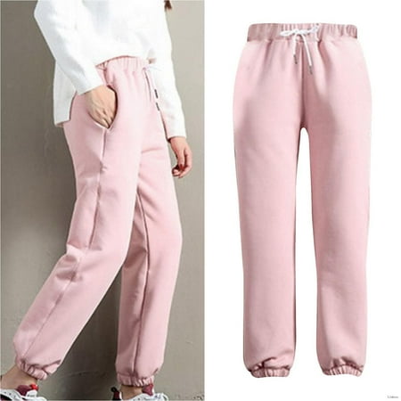 

Fleece Lined Sweatpants Warm Women Girls Casual Jogger Pants Sherpa Lining