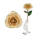 thumbnail image 2 of 24k Gold Rose Dipped Real Rose Forever Love, Stand Included Gift Box, 2 of 7