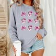thumbnail image 2 of Women's Crewneck Shirts Christmas Sweatshirts Top Fashion Cute Xmas Printed Pullover Winter Long Sleeve Sweaters Loose Plus Size Blouses Tops, 2 of 6