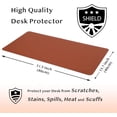 thumbnail image 3 of Large Dual Sided Desk Pad/Mat for Office and Home, 35.4" x 17" Waterproof PU Leather Desk Blotter, Laptop Desk and Writing Pad (Brown), 3 of 5