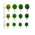 thumbnail image 2 of 24 piezas mini árboles modelo árboles de arbustos mixtos grupos de vegetación arbustos para modelo tren paisaje arquitectura árboles modelo paisaje árboles árboles falsos sin soportes, 2 of 5