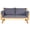 Gray, variant on Aimee Lii Adjustable Patio Convertible Sofa with Thick Cushion, Outdoor Patio Furniture, Turquoise