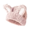 thumbnail image 2 of YAOBAMM Women Thick Cap Women Winter Hat Cartoon Rabbit Ear Decor Soft Plush Thick Warm Cold Resistant Elastic Slip Color Matching Ear Protection, 2 of 7