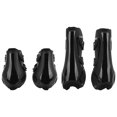 thumbnail image 3 of 4pcs Horse Leg Protector PU Shell Breathable Front Hind Horse Leg Boots for Any Weather ConditionsBlack L, 3 of 9