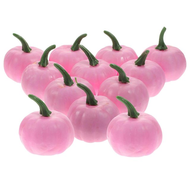 12pcs Artificial Pumpkins Halloween Fake Pumpkins Fall Harvest Pumpkin Props
