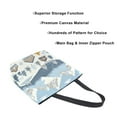 thumbnail image 3 of FORMRS Womens Canvas Tote Bag with Zipper Inner Pocket Shoulder Handbag, Winter Village Serenity, 3 of 7