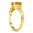 thumbnail image 2 of SZUL Women's 8X6MM Citrine and Diamond Wave Ring in 10K Yellow Gold, 2 of 4