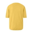 thumbnail image 5 of TTUHYWXI Women's Summer Lightweight Tops Short Sleeve Dressy Blouse (Yellow, XL), 5 of 5