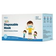 thumbnail image 3 of Kids Disposable Face Mask, 3-Ply with Ear Loop (50 Individually Wrapped) - Blue, 3 of 11