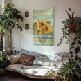 thumbnail image 3 of SEANATIVE Wood Sunflower Tapestry Bedroom Wall Tapestry Foldable Tapestries for Bedroom Aesthetic Bedroom Tapestry Door Tapestry for Kids Room Laundry Room Living Room, 3 of 6