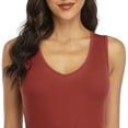 thumbnail image 4 of Women's Ribbed Camisole Workout Tank Top Wide Strap Casual Active Top, 4 of 6