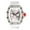 SILVER-WHITE, variant on Exquisite Men's Tonneau Diamond Watch - Iced Bezel, Chronograph Display - Adjustable Silicone Strap - Quartz Movement - Silver Tone Finish