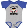 thumbnail image 3 of Inktastic I Love My Mommy with Cute Penguin and Hearts Girls Baby Bodysuit, 3 of 5