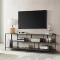 thumbnail image 2 of Pemberly Row Modern Wood/Metal TV Stand for TVs up to 70" in Black, 2 of 8