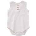 thumbnail image 2 of Fozruso Baby Boys Bodysuits Summer Sleeveless Romper Jumpsuit For Infants 3 24 Months Soft Breathable Casual Outfit Cute Boys Rompers Sizes 6-9 Months, 2 of 4