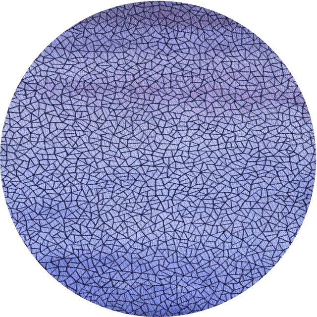 Ahgly Company Machine Washable Indoor Square Transitional Deep Periwinkle Purple Area Rugs, 3' Square