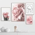 thumbnail image 3 of Rosa peonía tulipanes rosa flor cuadro sobre lienzo para pared minimalista nórdico carteles e impresiones cuadros de pared para decoración para sala de estar Adepaton  1230-5, 3 of 3