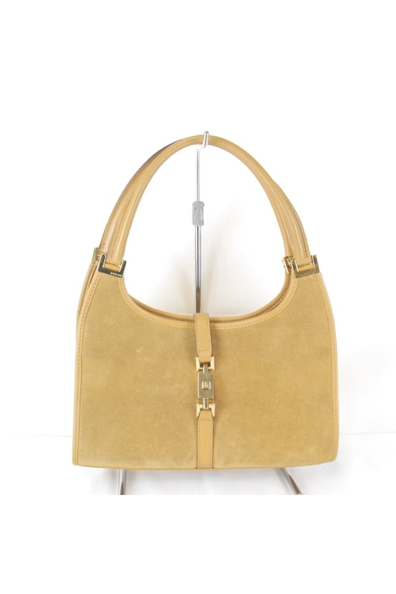 Pre-Owned GUCCI Jackie 00210683444 Handbag, Suede/Leather, Beige, Women's