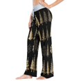 thumbnail image 2 of Large Women's Comfy Casual Pajama Pants Stretch Fabric Suitable for Yoga Pants Hippie Pants，The Best Holiday Gifts for Women Golden Pattern Combination, 2 of 7