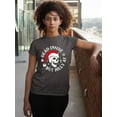 thumbnail image 3 of Christmas Dead Inside But Jolly Santa Skull Holiday Shirt for Women Womens Tshirt, 2XL, Charcoal, 3 of 6