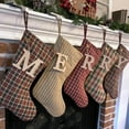 thumbnail image 6 of Vintage Christmas 3 Plaid Quilted Stocking with Personalized Letter by Marilee Home, 6 of 6