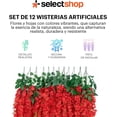 thumbnail image 2 of Flores Artificiales De Decoracion Glicina Colgantes De Wisteria para Jardín Exterior Hogar Fiesta Boda Plantas Artificiales Decorativas Flores Artificiales Realistas (Rojas 12 Piezas), 2 of 5