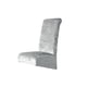 thumbnail image 2 of Funda elástica de terciopelo para silla con respaldo alto inclinado | Funda elástica antisuciedad para silla de comedor | Gris liso, rosa y dorado | Funda protectora para hotel y hogar con tod, 2 of 5